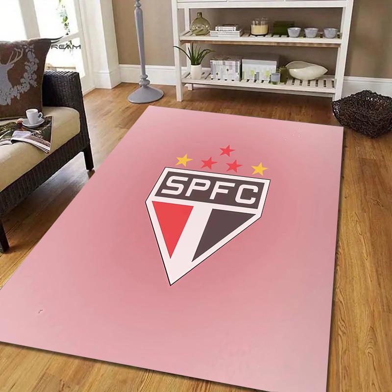 Sao Paulo FC4 Flannel Pattern Square Carpet,Area Rug,Carpet Rug for Living Room Bedroom Sofa Playroom Decor,Non-slip Floor Mat