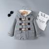 Boys and Girls Autumn Winter Solid Color Cotton Thick Kids Coat with Hooded