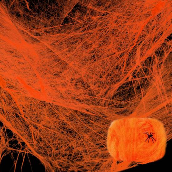 Colorful Halloween Spider Web Stretchable Cotton Cobwebs Elastic Scary Party Scene Props for Halloween Christmas Eve Parties