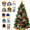 Набор из 72 шт. для DIY украшения Рождественской елки Самодельные 2D ornaments на Рождественскую тематику Поделки со стикерами Для детей и взрослых Елка Праздник
