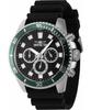 Pro Diver Chronograph Silicone Strap Black Dial Quartz 46086 Men's Watch