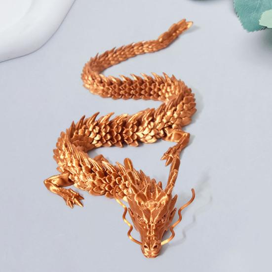 Китайская статуя дракона, напечатанная на 3D-принтере, фигурка дракона с подвижными суставами, шарнирная скульптура дракона, украшение стола для домашнего офиса