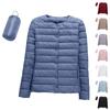 Women's Lightweight Down Jacket, Solid Color,Down Jacket With Pockets