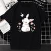 Пасхальная футболка Kawaii Bunny с принтом и короткими рукавами, модная повседневная женская футболка, футболки с пасхальными яйцами, футболка большого размера, Ropa Mujer