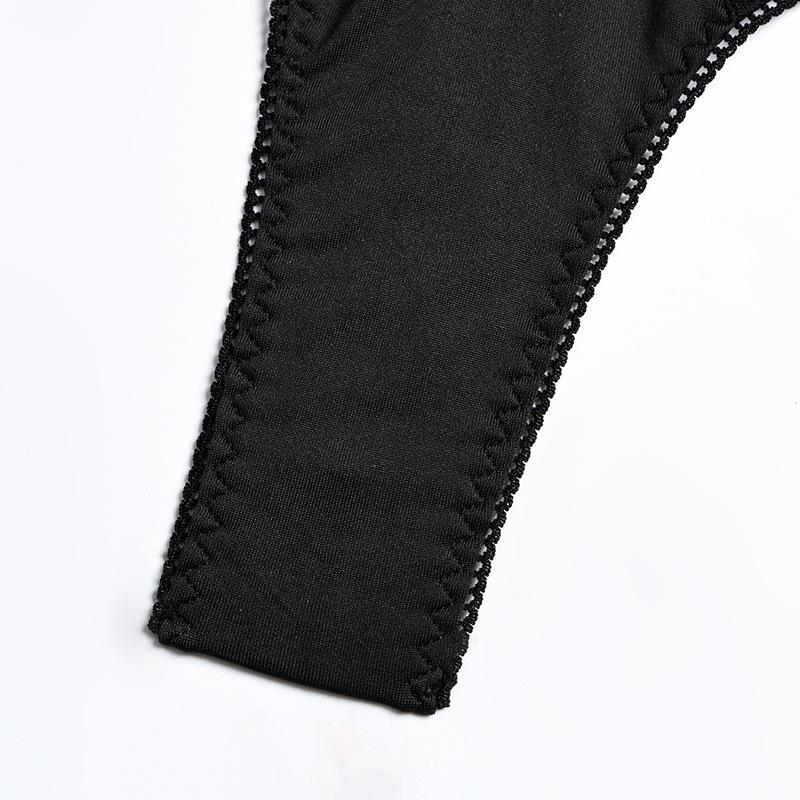 Aduloty Черный бюстгальтер из 3 предметов, женский пэчворк, прозрачный сетчатый комплект нижнего белья, женские сексуальные трусики, комплект нижнего белья