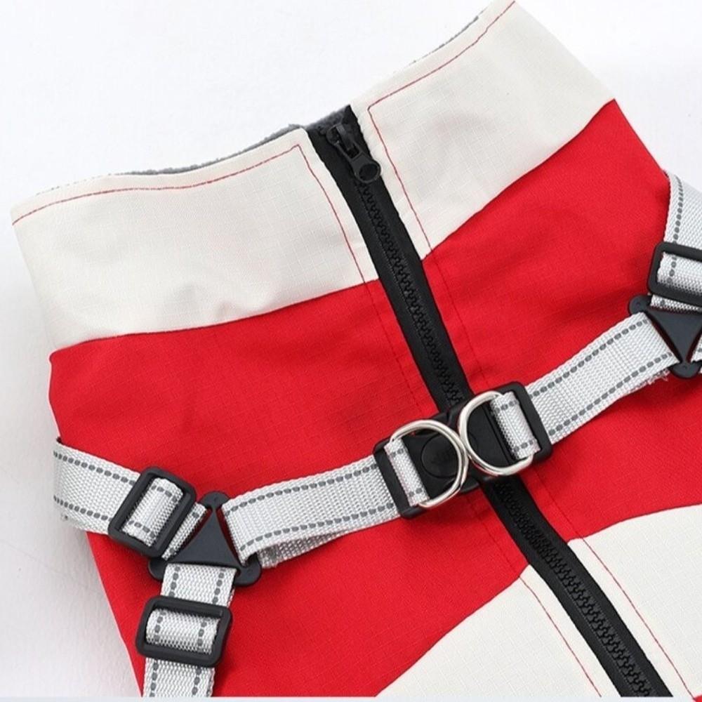 with Harness Dog Cotton Clothes Waterproof Pet Down Coat Fashion Dog Vest Jacket Daily Wear