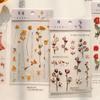 Transparent PET Daisy Stickers Decorative Flower Plant Stickers for DIY Label Diary Stationery Album Journal Scrapbooking Tool