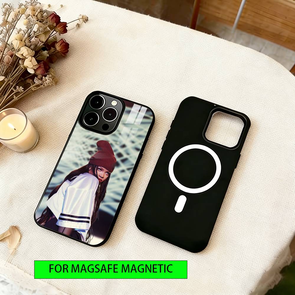 Чехол для телефона певицы Рианны для iPhone 17, 16, 15, 14, 13, 12, 11 Plus, Pro, магнитный с Magsafe, для беспроводной зарядки