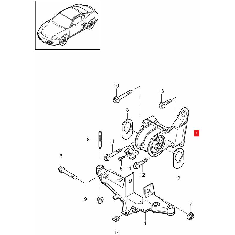 For Porsche 987 Boxste Cayman 2005-2012 Engine Gearbox Bearing Motor Mount 9A137502322 9A137502321 9A1 37 502 322 9A1 375 023 21