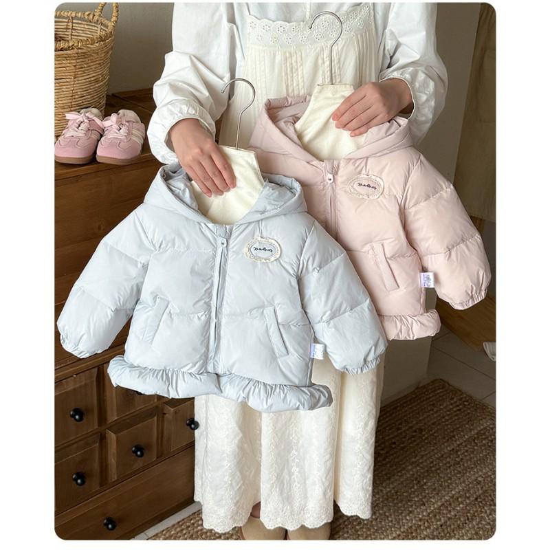 Toddler Girl Winter Down Jacket 2026 Baby Warm Princess Coat A Class Blue Pink
