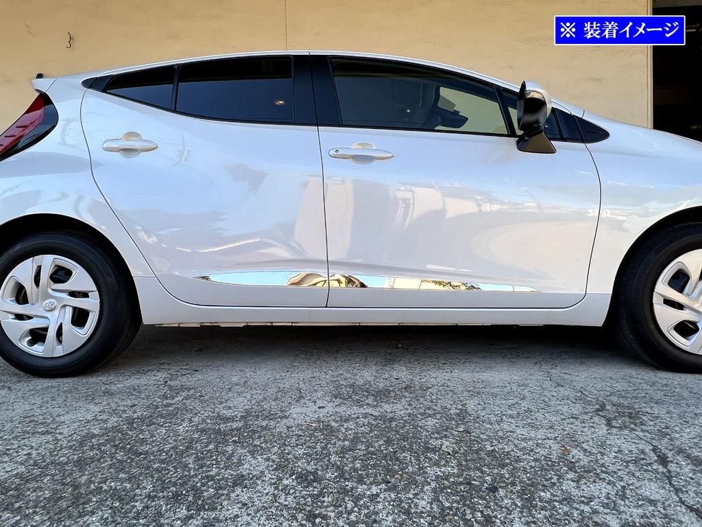 BRIGHTZ Отделка Нержавеющая Сталь Хромированные Молдинги Боковых Дверей для Toyota Aqua MXPK16 Сверхзеркальные (Набор из 4 предметов) (2010, 2011, 2015, 2016) [SID-MOL-147]