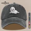 pc Cute Cartoon Seal Pattern Design Printed Baseball Cap Black Papa Trucker Hat Breathable Comfortable Solid Color Easy Retro S