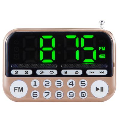 Мини-портативное радио с большим экраном, портативный цифровой FM-USB TF MP3-плеер, перезаряжаемый динамик