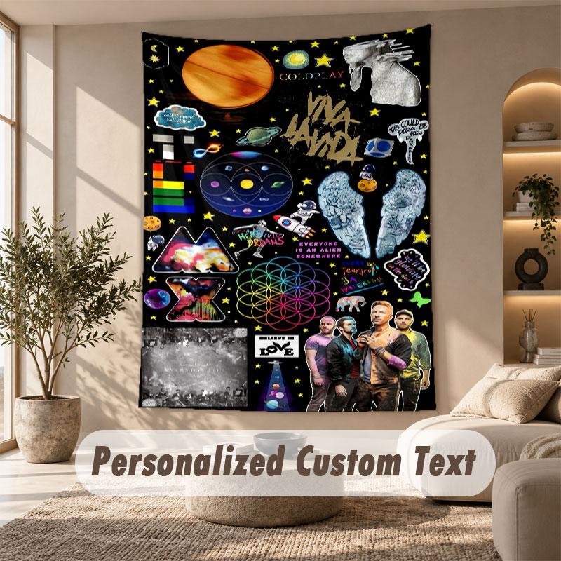 Wall Hanging Tapestry Art Cloth Bedroom Room Background DecorColdplay