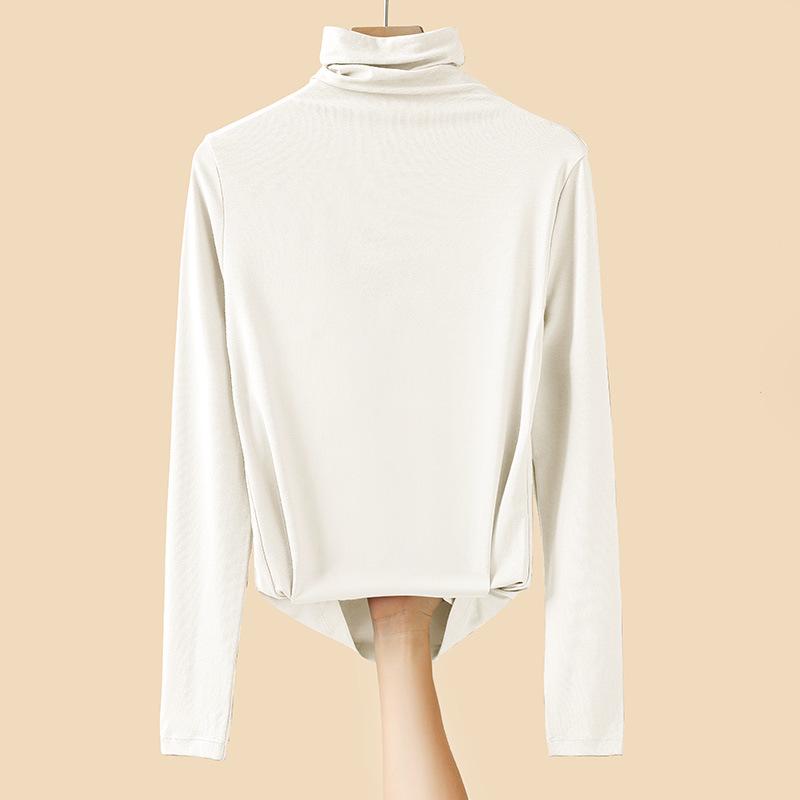 Women's 240g Modal High Collar Slim Fit Long Sleeve T-Shirt - 2025 Spring/Autumn Collection