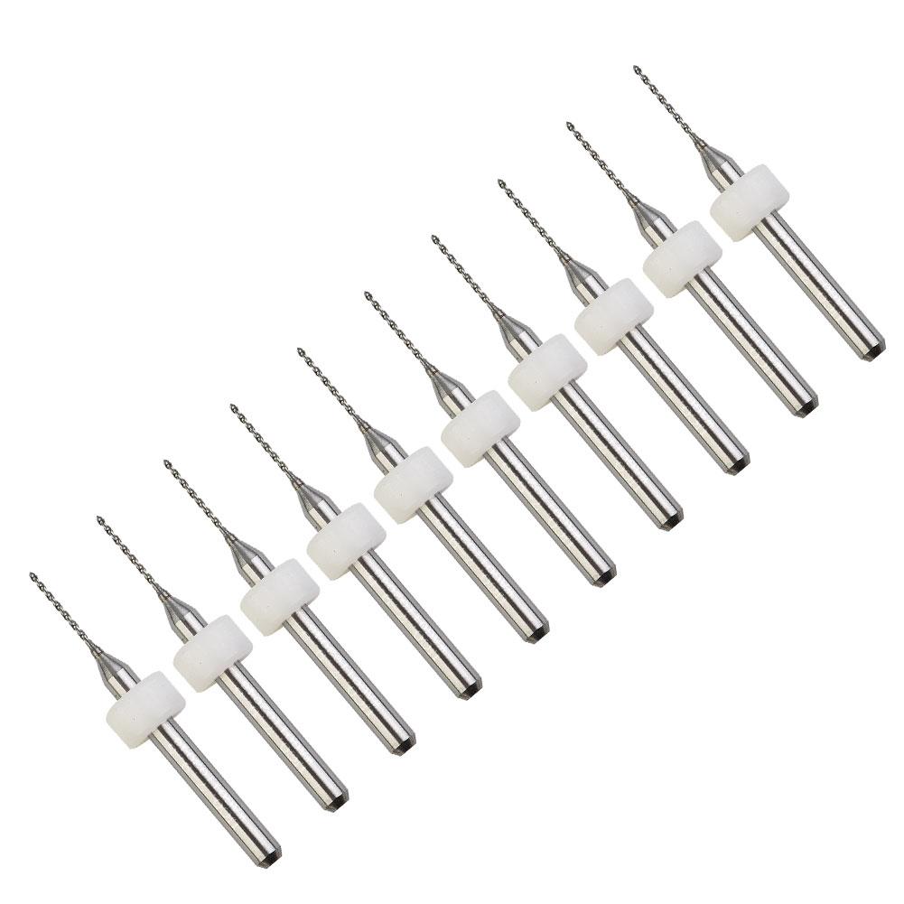PCB Drill Bits Supplies Trimming Wood Workshop 10pcs Acrylic Aluminium Carbide