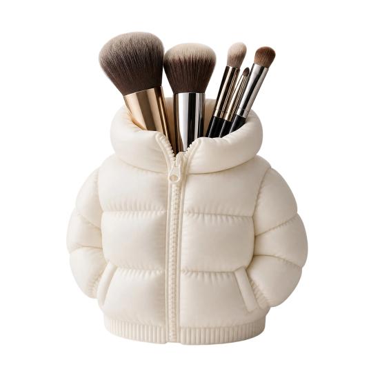 Rainbow Down Coat Pen Holder, 3D Printed Puffer Jacket Desk Organizer, Creative Storage for Stationery And Brushes