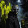 Adjustable Strap Masquerade Scary Halloween Vampire Skull Masque, Horror Half Face Lightweight Polyester Masque for Party, Costume, Cosplay