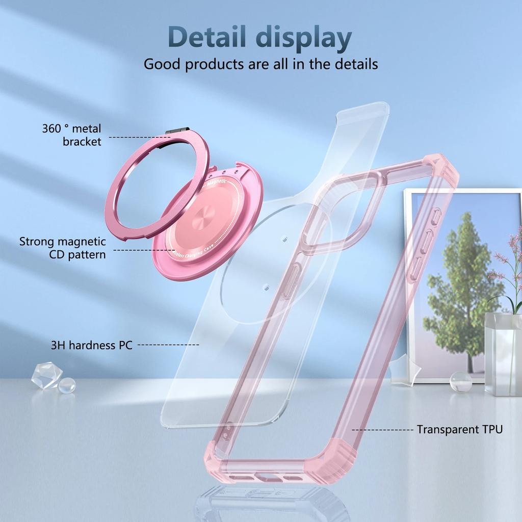 360 Degree Anti-Fall Rotating Holder Phone Case For iPhone 12 13 14 15 Pro Max 15 Plus Magnetic Cover For IPhone13 14 15 ProMax