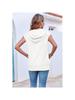 Women's Sleeveless Zip Up Hoodie Vest Loose Drawstring Lightweight Jacket with Pockets
