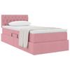 vidaXL Storage Bed with Mattress Pink 90 x 190 cm Velvet