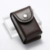 Brown Leather Folding Glasses Case for Presbyopic Eyewear, Available In Black