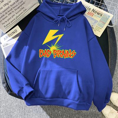 Мужская уличная одежда Bad Brains Rock Band Графические толстовки Heavy Mental Fashion Унисекс Толстовки с длинным рукавом с капюшоном Пуловеры
