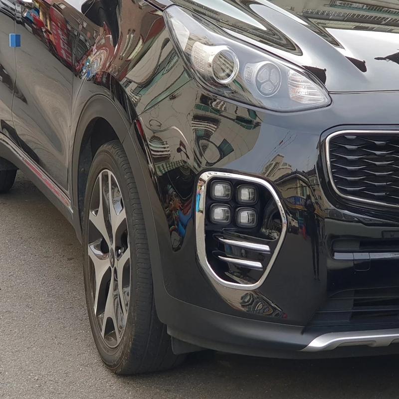 Для Kia Sportage 4 QL 2016 2017 2018 ABS Накладки на передние противотуманные фары Рамка заднего противотуманного фонаря Наклейка Аксессуары для стайлинга автомобиля