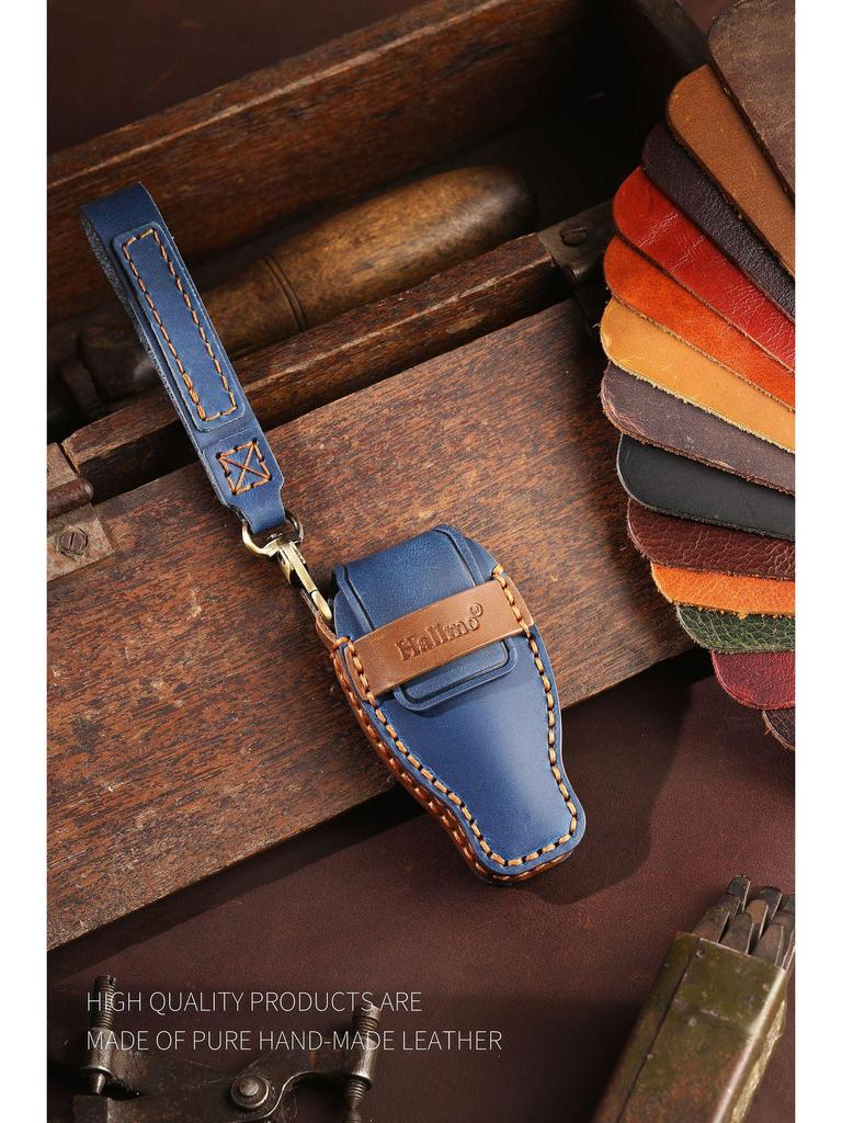 Mercedes-Benz C260L/C200L Handmade Leather Key Cover with Chain