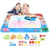 100x80 см Волшебный водный коврик для рисования Раскраска с многоразовыми волшебными ручками Доска для рисования Монтессори Развивающие игрушки Детские подарки