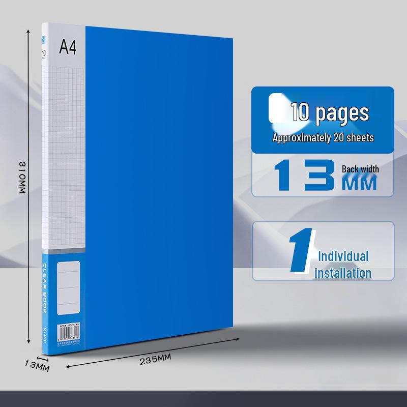 A4 Transparent Multi-layer Document Binder for Office and Study Supplies
