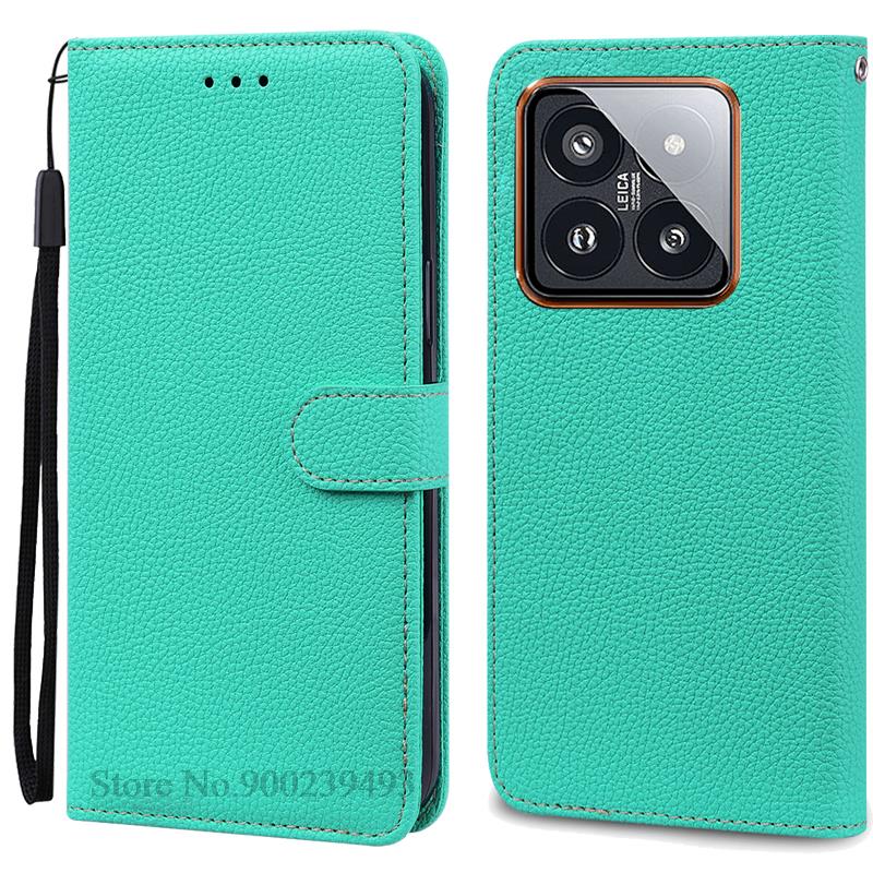 Чехол Mi 14 Mi14 Xiaomi14 Pro для Xiaomi 14, кожаный чехол-кошелек, флип-чехол для Xiaomi 14 Pro, чехол-коробка для Xiaomi Mi 14, чехлы