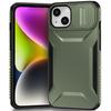 Чехол для iPhone 15 PC+TPU Противоскользящий Чехол для телефона с Сдвижной Крышкой Камеры
