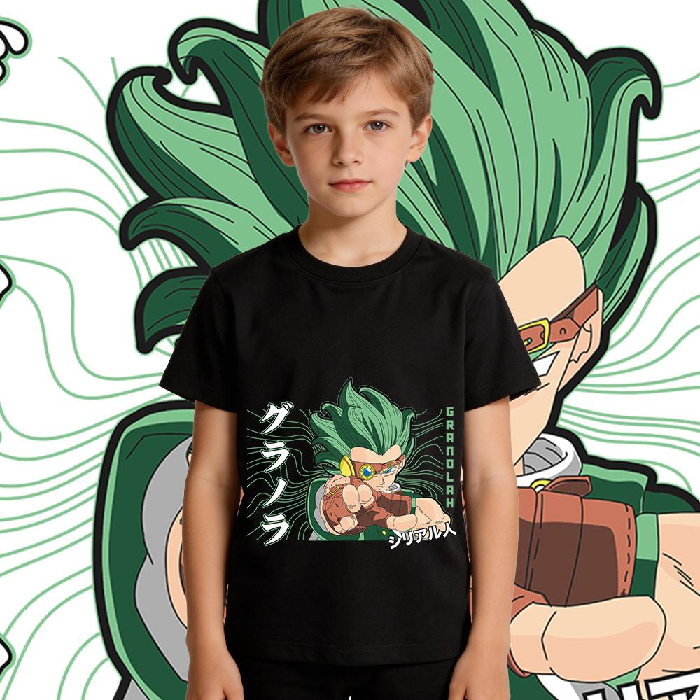 Dbz Granolah Anime Print Cotton T Shirts Boys Girls Casual Summer Top Soft Breathable Kids Clothing