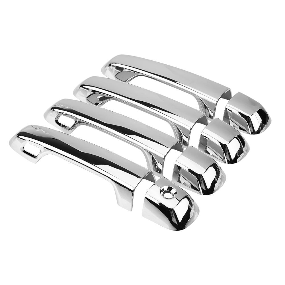 8 Pcs Car Chromium Electroplating Door Handle Cover Trim for Toyota Land Cruiser Prado 10 18
