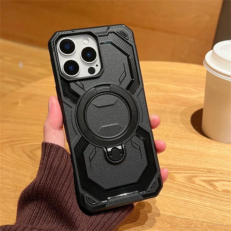 Для Magsafe Magnetic Armor Case для iPhone 16 Pro Max 15 14 Plus 13 12 11 SE 2020 2022 XR XS Max 7 8 Plus Ring Holder Back Cover
