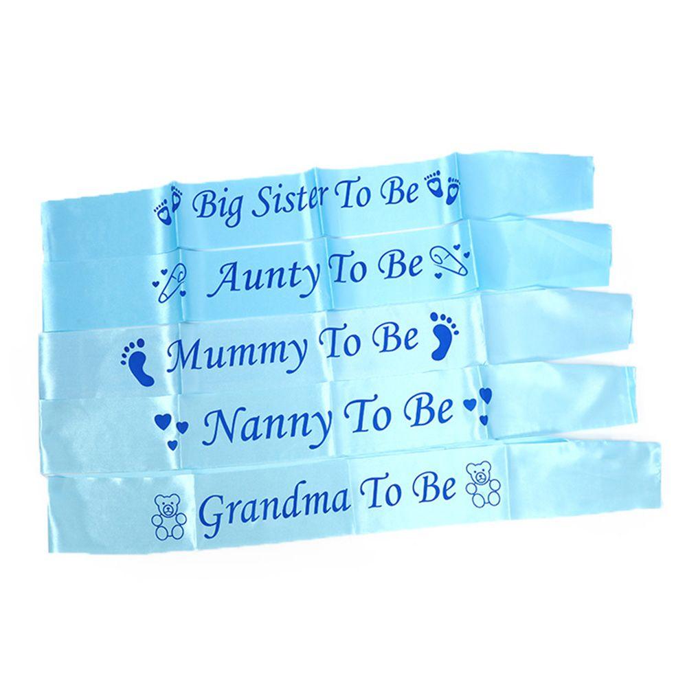 Fashion Mommy To Be Newborn Party Decoration Mom Favor Gift Footprint Sash Boy Girl