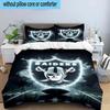 3PCS Rai-ders Football Legacy 3pcs Bedding,Including 3PCS Duvet Cover And 2pcs Pillowcases Perfect for Christmas,Ideal for Bedroom, Dormitory