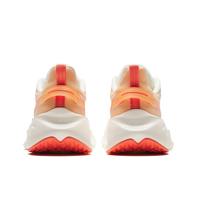 Anta Poison Dart 5 Lace-Up Fabric Shock Absorbing Durable Low-Top Running Shoes Women Sneaker White Orange 922415552-53