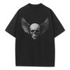 Summer Cotton T Shirt Graphic Tees Baggy Dropped Shoulders Oversized Short Sleeve Design Clothes Wings Skull Graphic Tops