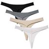Filimohlls Comfortable and Breathable Underwear Women's T-Back Panties, Cotton, Sexy, Athletic, Butt-Lifting (4-Pack)
