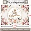 Spanish Feliz Cumplea?os Floral Theme Multicolor Design, 1pc Polyester Party Backdrop Banner, Photo Booth Background, Wall Decor
