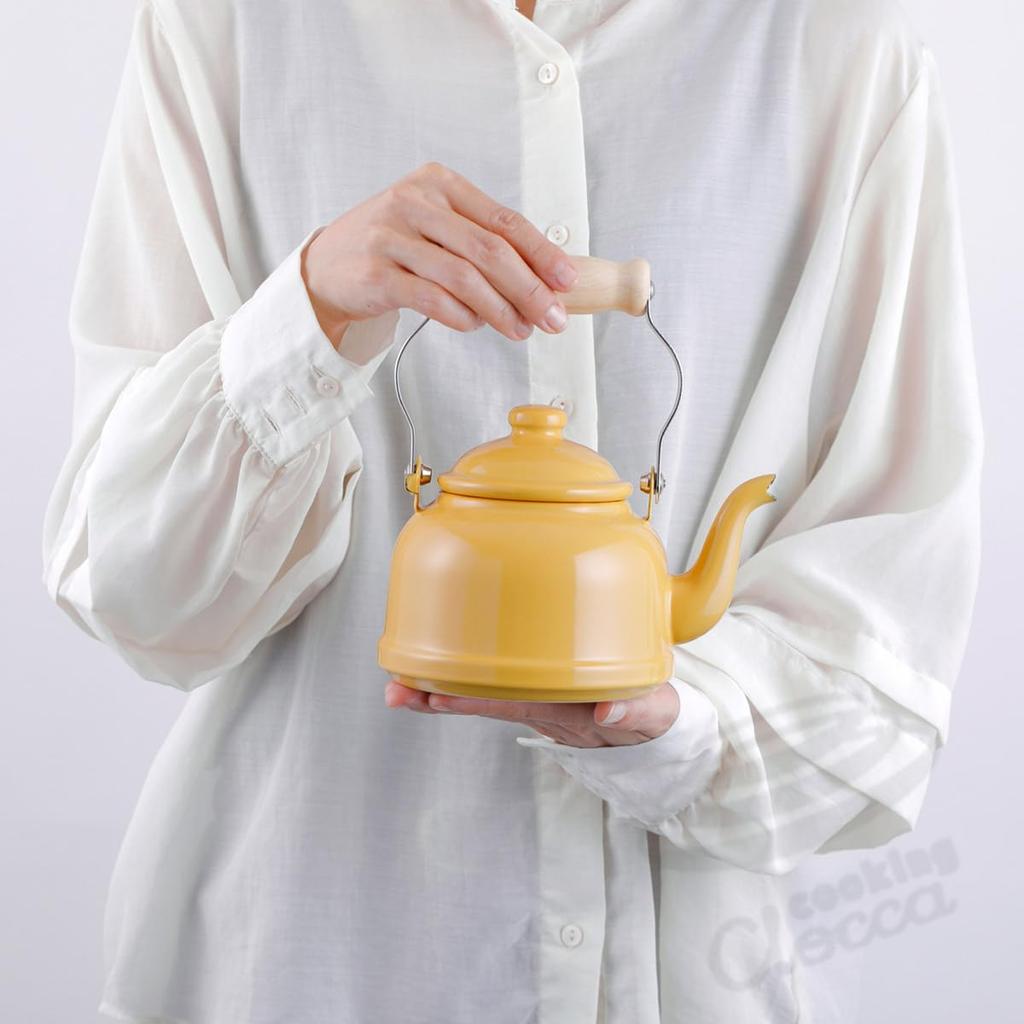 Мини-индукционный чайник Fuji Enamel Beams, 0,9 л, Совместимый, Желтый, BMS09TK.CR