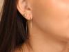 375 gold ball earrings, diamond stud balls, 0.48g, 9kt studs