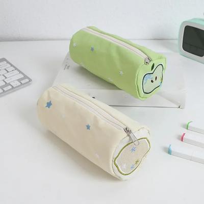 INS Fresh Green Apple Вышитый пенал Милый детский портативный канцелярский чехол для ручки Kawaii Back школьные принадлежности для девочек косметичка