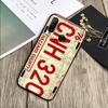 Retro License Plate Number For Huawei Nova 7i 3i 8i 11 12i 10 9 SE Y60 Y61 Y70 Y72 Y73 Y90 Y91 P20 P30 Pro P40 Lite Case