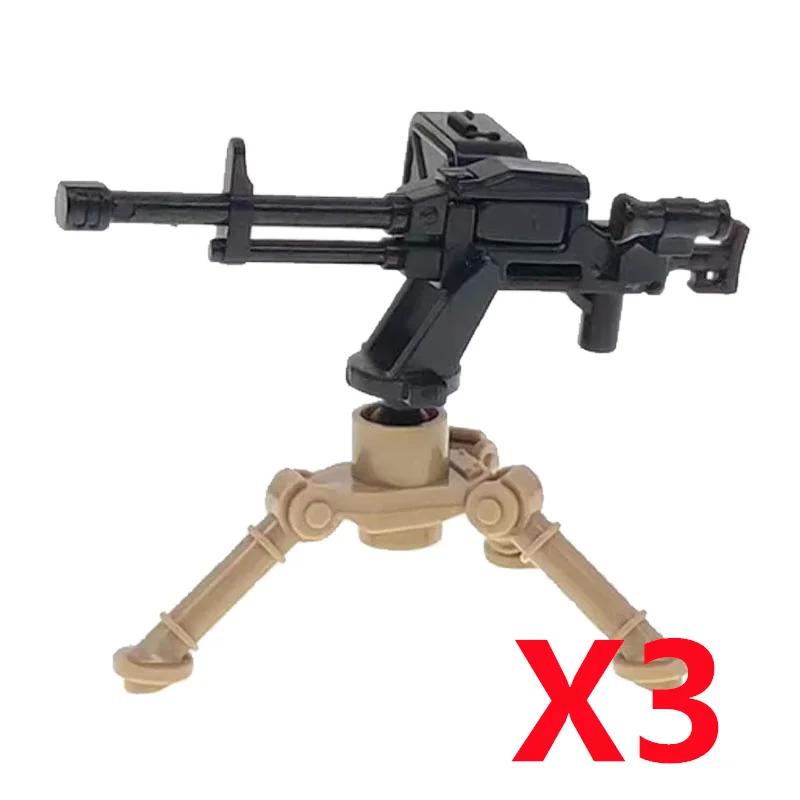 Военный MOC Оружие Строительный Блок Тяжелый Пулемет Гатлинг M19 NSV Фигурки Артиллерия Сапер Пистолет Пуля Игрушка Подарок K013