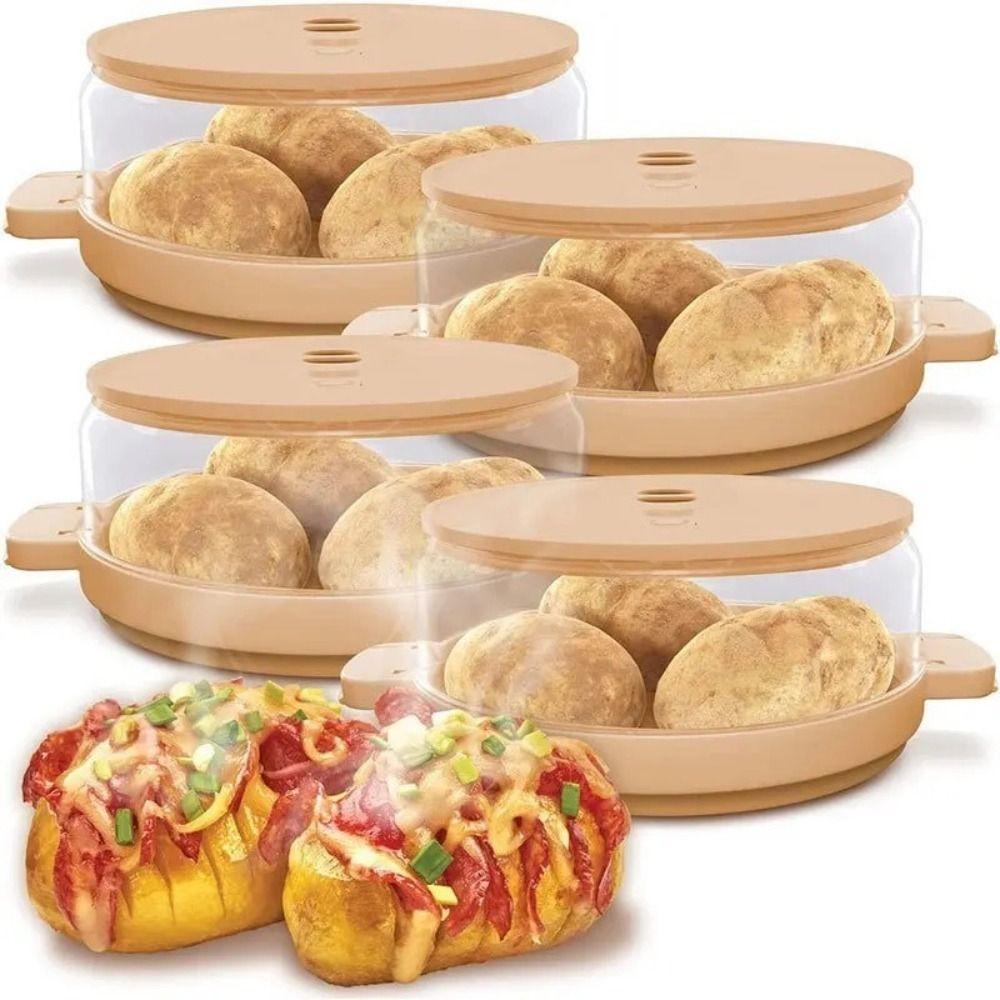 Baking Container Potatoes Bake Steamer Microwave Baked Potato Cooker Bacon Potato Box  Good Helper