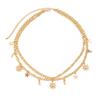 European and American sexy metal sun star and moon pendant waist chain sexy holiday style starfish shell body chain for women