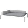 Outdoor Dog Bed, Elevated Dog Bed for Medium-Sized Dogs, with L-shaped Cushion 110x75x30cm, Light Grey